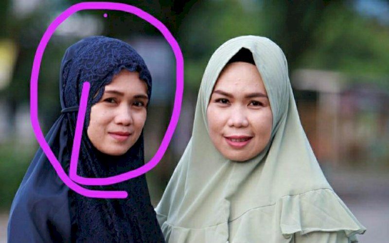 KORBAN. Sri Meiti Handayani (kiri) diduga menjadi korban banjir bandang yang menerjang Desa Radda, Kecamatan Baebunta, Kabupaten Luwu Utara, Sulawesi Selatan, Senin (13/7/2020) malam. Sri bersama dua orang anaknya kini dalam proses pencarian. foto: istimewa