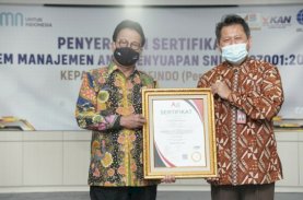 Sucofindo Raih Sertifikat SNI ISO 37001:2016