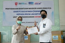 Sucofindo Beri Bantuan Masker KN95 untuk RSCM