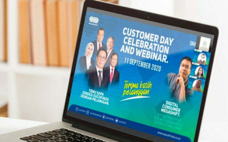 TEMU PELANGGAN. Web Seminar (Webinar) temu pelanggan yang dilaksanakan PT Sucofindo (Persero) dalam rangka menyemarakkan Hari Pelanggan Nasional 2020. foto: istinewa