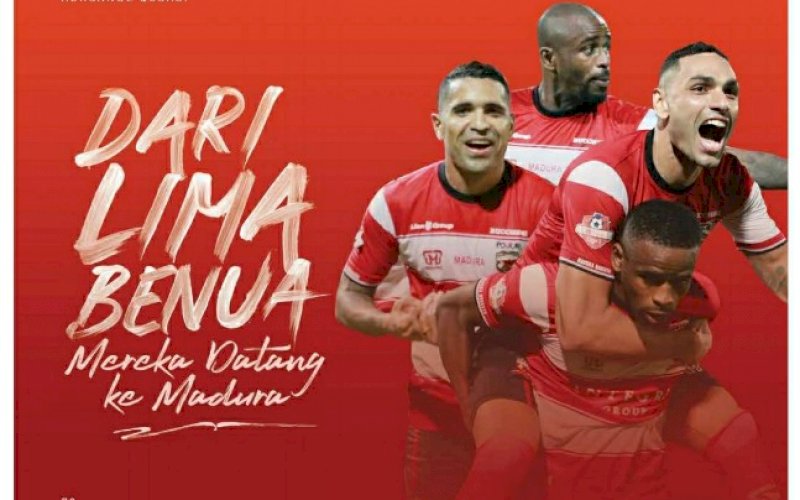 BUKU. Presiden Madura United FC, Achsanul Qosasi, meluncurkan buku 'Achsanul Qosasi: 10.01 Cerita Bola: dari Madura, Moscow Hingga Liverpool'. foto: istimewa