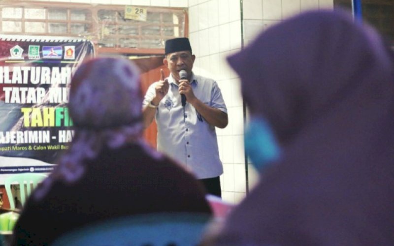SOSIALISASI. Andi Tajerimin kembali melakukan sosialisasi di Kecamatan Bantimurung, tanah kelahirannya. foto: istimewa