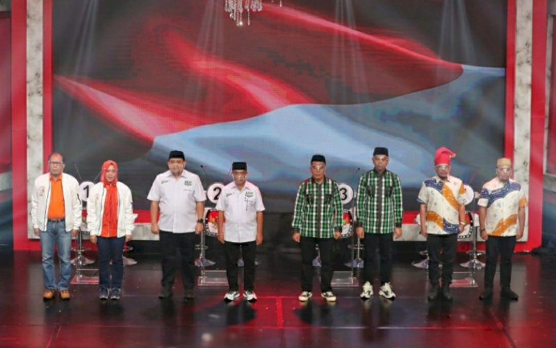 DEBAT. Suasana debat pamungkas Pilwalkot Makassar di Jakarta Jumat (4/12/2020). foto: istimewa