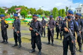 Pasukan Brimob Bone Balik Kanan ke Mako