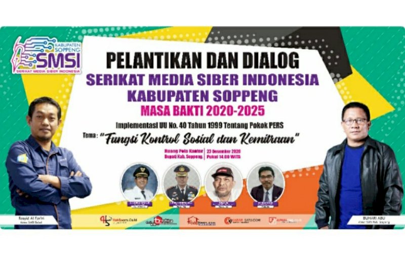 PELANTIKAN. Pelantikan dan Dialog SMSI Kabupaten Soppeng. foto: istimewa