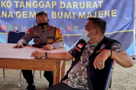 Bupati Bone Kunjungi Dapur Lapangan Brimob Sulsel untuk Korban Gempa Sulbar