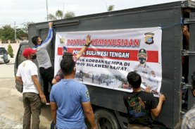 Polda Sulteng Kirim Logistik Bantuan untuk Korban Gempa Sulbar