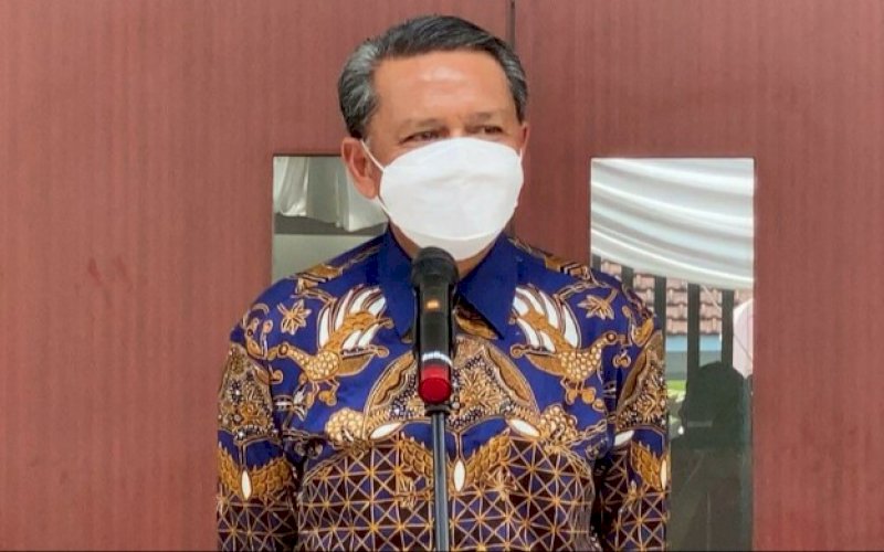 PERESMIAN. Gubernur Sulsel, Nurdin Abdullah, meresmikan gedung baru Asrama Putri Sulsel 'Anging Mammiri' di Kota Yogyakarta, Selasa (16/2/2021). foto: humas pemprov sulsel