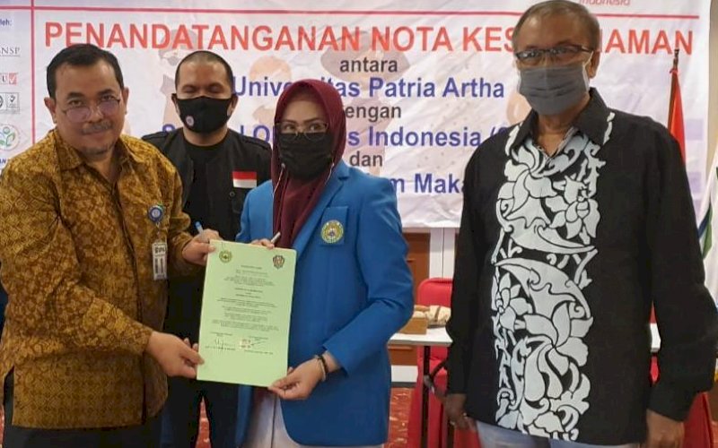 KETUA TERPILIH. Rektor UIM, Dr Ir Hj A Majdah M Zain MSi terpilih kembali memimpin organisasi olahraga khusus tuna grahita atau SOIna periode 2021-2025. foto: humas uim