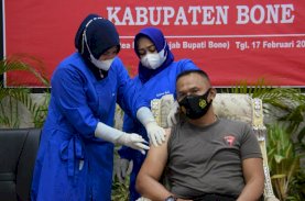 Vaksinasi Covid-19 Tahap Kedua, Ini yang Dirasakan Danyon Brimob Bone