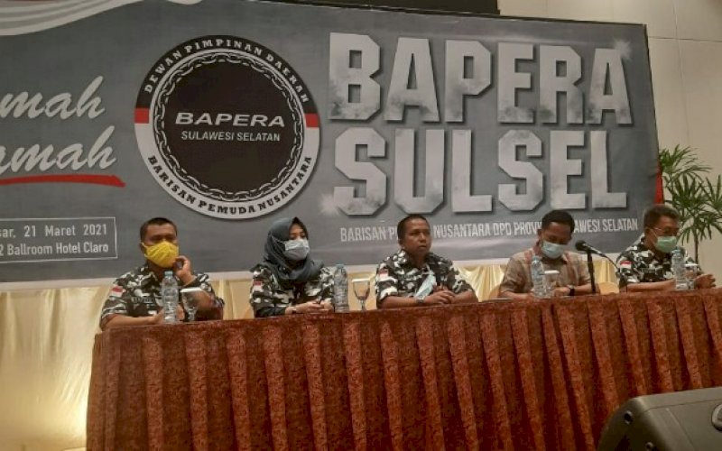 RAMAH TAMAH. Suasana ramah tamah DPD Bapera Provinsi Sulsel menggelar ramah tamah calon pengurus di Hotel Claro Makassar, Minggu, (21/3/2021). foto: humas bapera sulsel