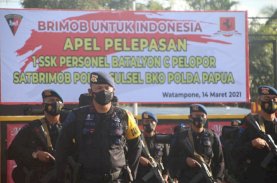 1 SSK Personel Brimob Bone Siap Bertugas ke Papua