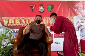 Brimob Bone Ikutkan 50 Personelnya Vaksinasi Covid-19