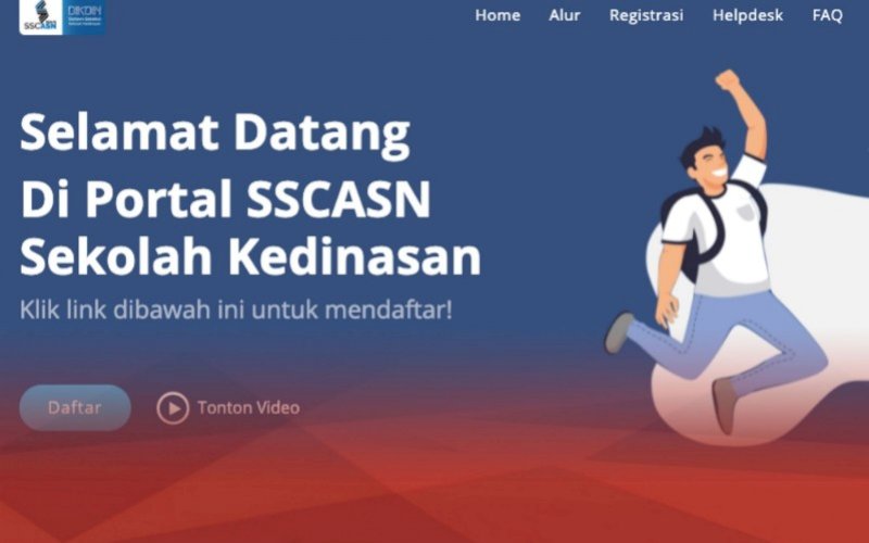 PENDAFTARAN. Pemerintah secara resmi membuka pendaftaran sekolah kedinasan tahun anggaran 2021, Jumat (9/4/2021). foto: istimewa