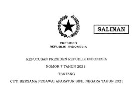 Inilah Keppres tentang Cuti Bersama ASN 2021