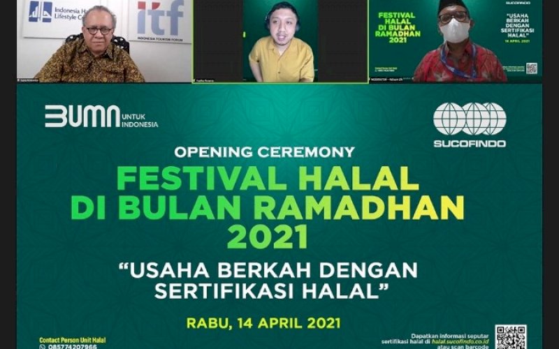 TALKSHOW. PT Sucofindo (Persero) mengadakan talkshow dengan tema 'Usaha Berkah dengan Sertifikasi Halal'. foto: humas Sucofindo