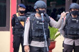 Brimob Perkuat Penjagaan di Posko Perbatasan Bone