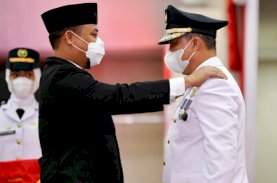 Lantik Bupati Lutim, Plt Gubernur Sulsel Dorong Percepatan Pembangunan Bandara Sorowako