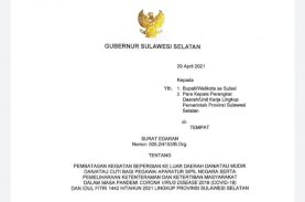 Pemprov Sulsel Larang ASN Mudik