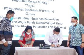 Pelindo IV Teken MoU Pemanduan dan Penundaan Kapal dengan KSOP Kelas I Sorong