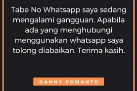 Nomor WhatsApp Bermasalah, Danny Pomanto: Apabila Ada yang Menghubungi Tolong Diabaikan