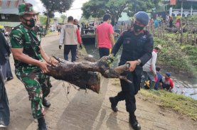 Jumpa Berlian, Brimob dan Aparat Gabungan Bersinergi Bersihkan Kanal