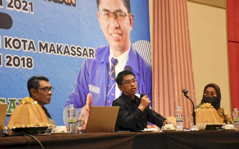 SOSIALISASI PERDA. Anggota DPRD Makassar, M Yahya, sosialisasi Perda Kota Makassar Nomor 5 Tahun 2018 tentang Perlindungan Anak di Hotel Dalton Makassar, Sabtu (26/6/2021). foto: humas dprd makassar
