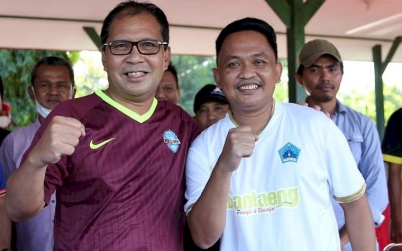 Moh Ramdhan Pomanto bersama Bupati Banteng Ilham Syah Azikin. foto: humas pemkot makassar