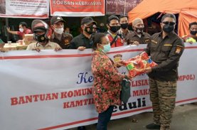 Bankompol Kamtibmas Merpati Makassar Peduli Korban Kebakaran Kampung Lepping