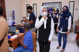 Warga Antusias Mengikuti Vaksinasi Partai Nasdem Makassar