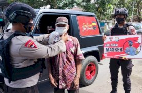 Brimob Bone Patroli Imbau Taat Protokol Kesehatan