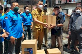 Dispora dan KNPI Makassar Peduli Korban Kebakaran