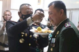 Brimob Datangi Kodim 1407 dan Denpom Bone