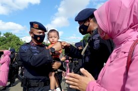 Forkopimda Sambut Kepulangan 90 Personel Brimob Bone dari Papua