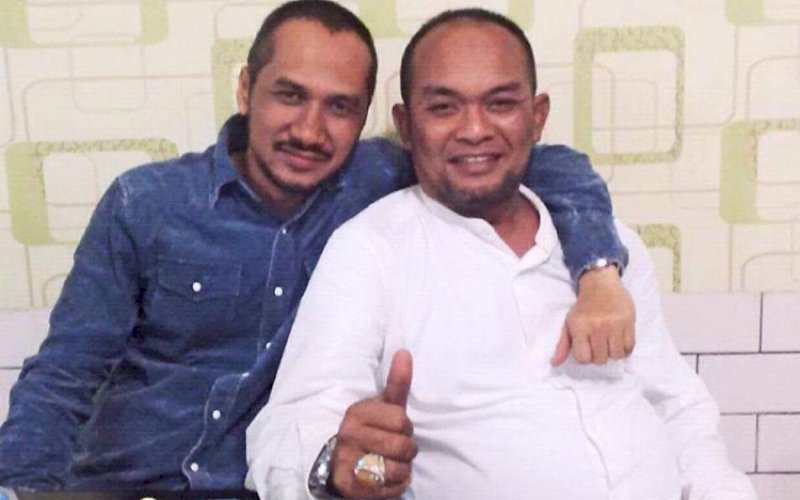 Djusman AR (kanan) bersama Abraham Samad. foto: istimewa