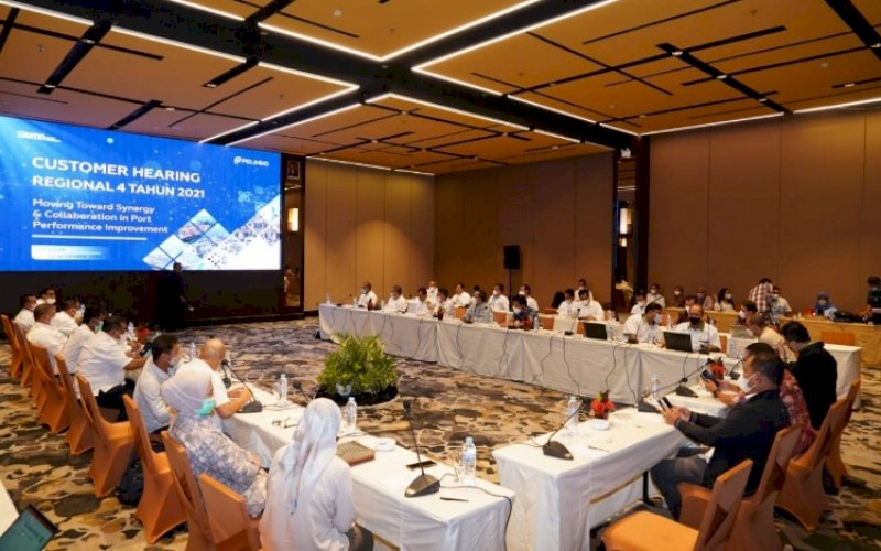 CUSTOMER HEARING. PT Pelabuhan Indonesia (Persero) Regional 4 menggelar Customer Hearing 2021 di The Rinra Hotel Makassar, Kamis hingga Sabtu (18-20/11/2021). foto: istimewa 