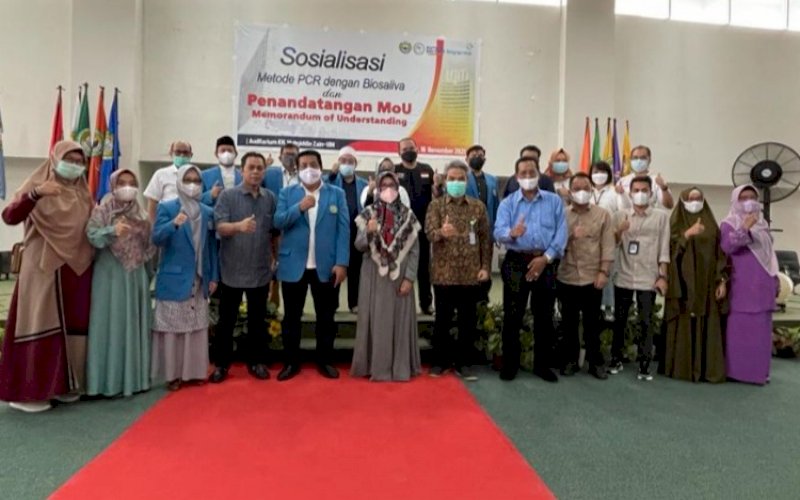 MOU. UIM melakukan penandatanganan MoU dengan dua institusi kesehatan, yakni PT Biofarma Indonesia dan BBLK Makassar yang digelar di Auditorium KH Muhyiddin Zain UIM, Kota Makassar, Selasa (16/11/2021). foto: istimewa