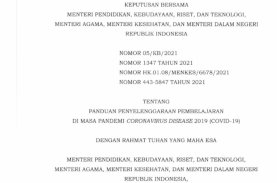 Pemerintah Terbitkan SKB 4 Menteri Panduan Pembelajaran di Masa Pandemi