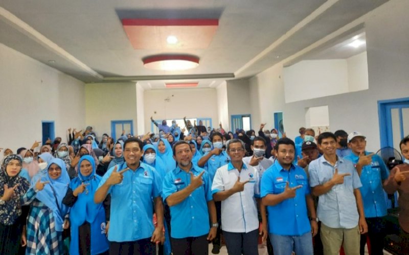 ROAD SHOW. Pimpinan Partai Gelora Sulsel melakukan road show ke Palopo, Luwu Timur, dan Pinrang, Minggu (30/1/2022). foto: istimewa