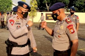 Brimob Bone Upacara Kenaikan Pangkat 55 Personel
