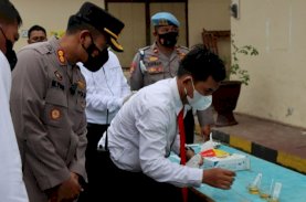 Polres Palopo Mendadak Tes Urine Narkoba Anggotanya
