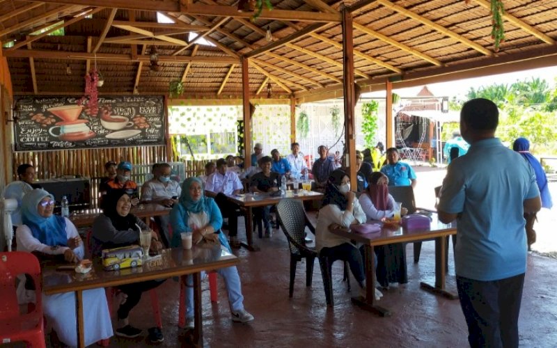 KUNJUNGAN KERJA. Ketua DPW Partai Gelora Provinsi Sulsel, Syamsari Kitta, melakukan kunjungan kerja ke DPD Partai Gelora Se-Luwu Raya, hari ini, Senin (14/3/2022). foto: istimewa