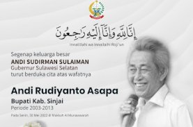 Gubernur Sulsel Sampaikan Duka Cita Meninggalnya Andi Rudiyanto Asapa