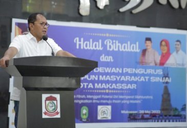 Halalbihalal Masyarakat Sinjai, Danny Harap HIMAS Jembatani Pembangunan Makassar