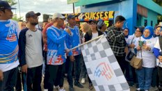 Danny Pomanto Bersama Rudianto Lallo Lepas Peserta Jalan Santai IKA SMAN 6 Makassar