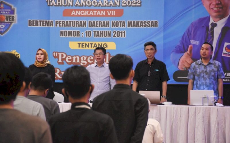 SOSIALISASI. Anggota DPRD Kota Makassar, M Yahya, menggelar Sosialisasi Peraturan Daerah (Perda) Nomor 10 Tahun 2011 tentang Pengelolaan Rumah Kos di Hotel Harper Makassar, Kamis (26/5/2022). foto: istimewa