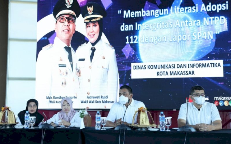 BIMTEK. Diskominfo Kota Makassar menggelar Bimtek NTPD 112 Kota Makassar di Hotel Aston Makassar, Rabu (22/6/2022). foto: istimewa