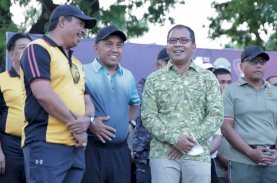 HUT Bhayangkara Ke-76, Danny Pomanto, Kapolda, dan Pangdam Jalan Santai Bersama