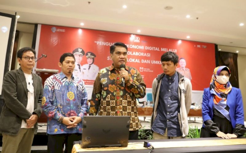 PELUNCURAN. Diskominfo Kota Makassar resmi meluncurkan Cloud Data Storage dan Repository Apps di Hotel Four Points by Sheraton Makassar, Kamis (21/7/2022). foto: istimewa