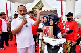 Sulsel Anti Mager, Pelajar Makassar Ini Senang Dapat Motor